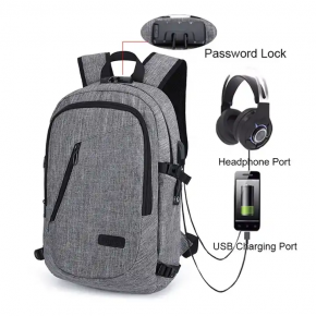 Anti theft USB charging backpack