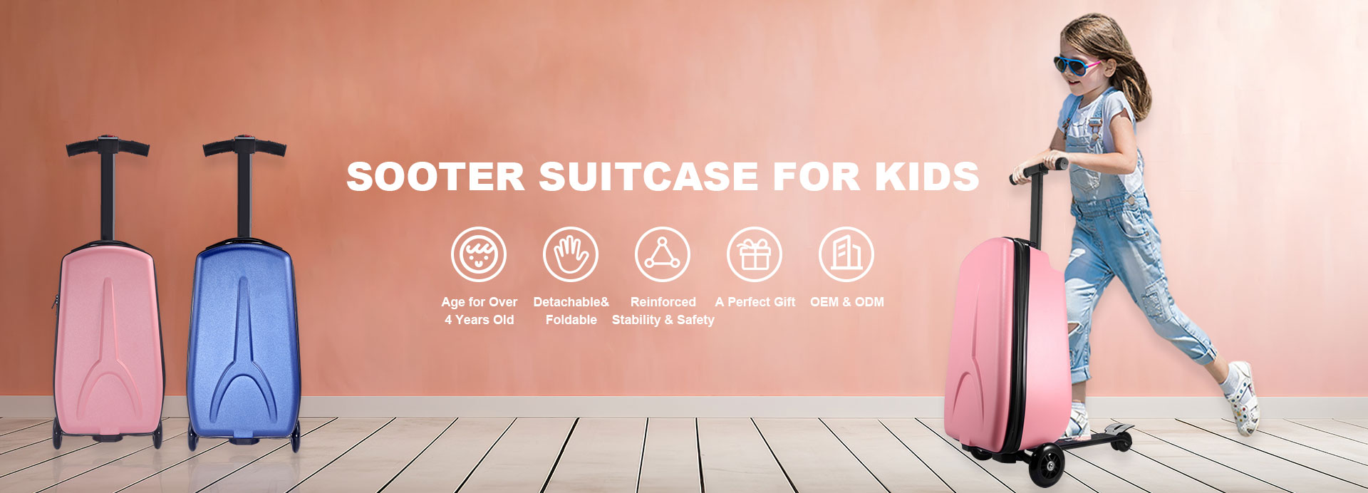  Kid suitcase scooter