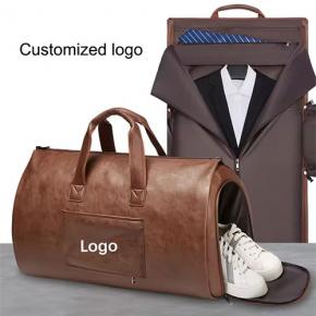 PU Leather Waterproof Business Travel Duffel Bag 